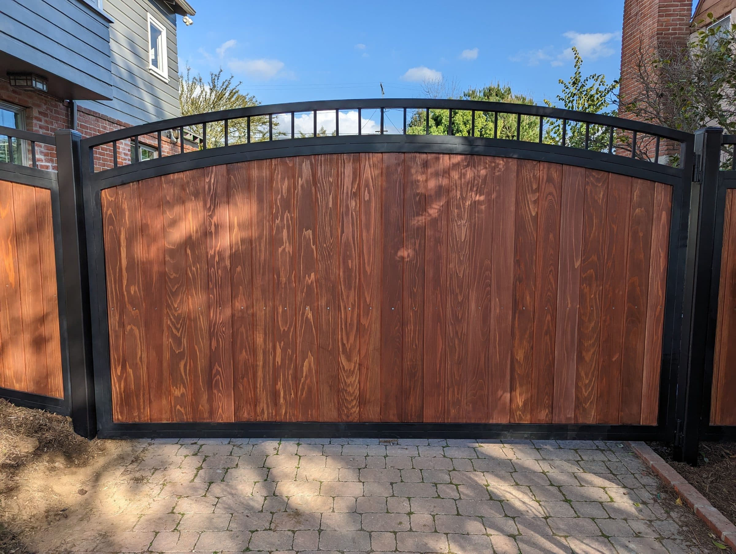 WOOD & STEEL DRIVEWAY GATES